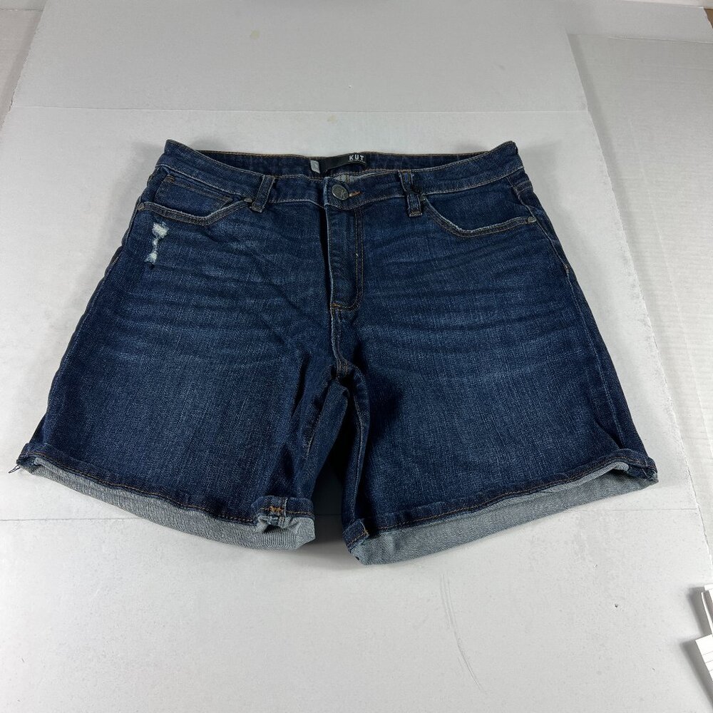 Kut From The Kloth Jean Shorts Women 33* Chole Boyfriend Blue Denim Jorts Tag 12